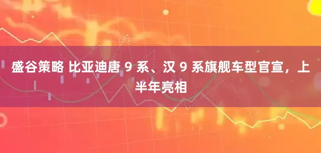 盛谷策略 比亚迪唐 9 系、汉 9 系旗舰车型官宣，上半年亮相